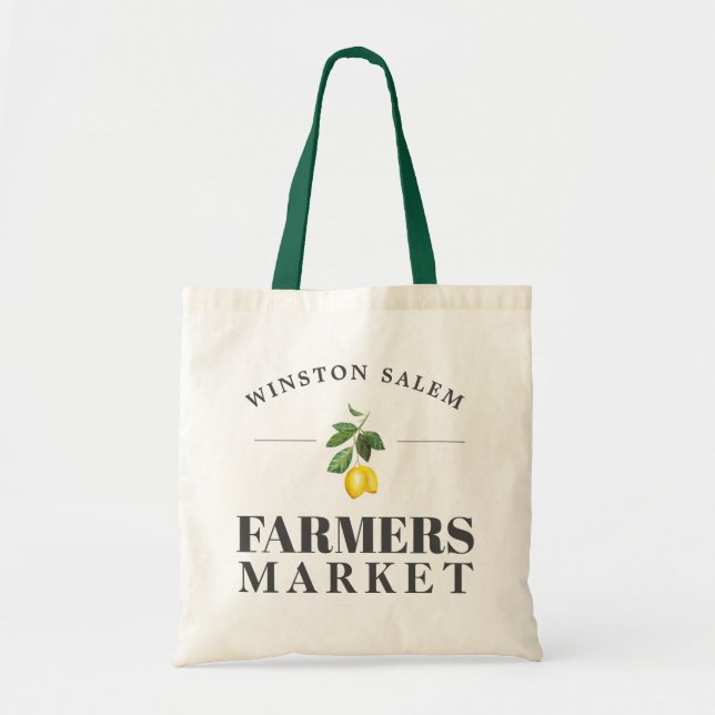 Lemon Season | Farmers Market Custom City Tote Bag (Front)