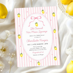 Lemon She Found Her Main Squeeze Bridal Shower Invitation