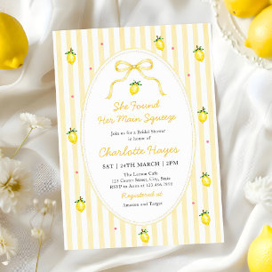 Lemon She Found Her Main Squeeze Bridal Shower Invitation