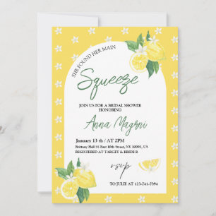 Lemon She Found Her Main Squeeze Bridal Shower  Invitation