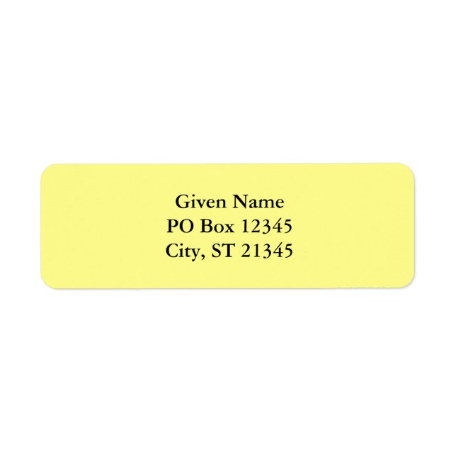 Lemon Sherbet Return Address Label (Front)
