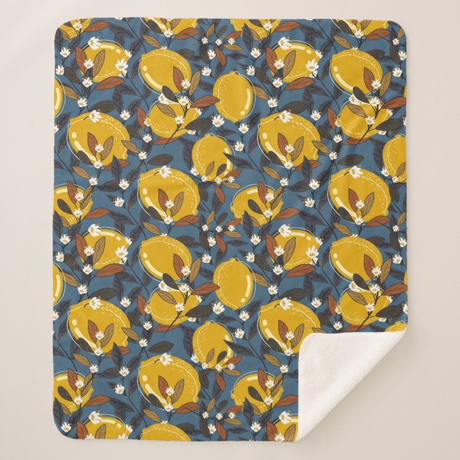 Lemon Sherpa Blanket (Front)