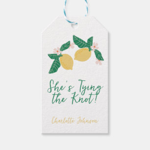 Lemon She's Tying the Knot Bridal Shower Gift Tags