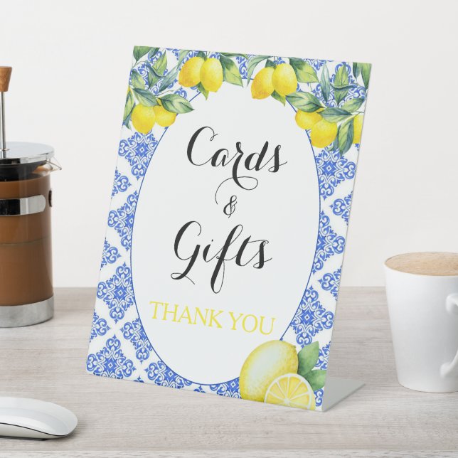 Lemon Shower Cards & Gifts Sign (In SItu)