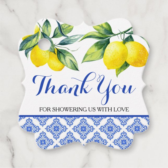 Lemon Shower Favour Tags (Front)
