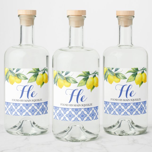 Lemon Shower Liquor Bottle Label (Bottles)