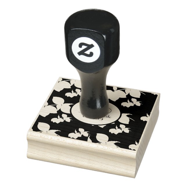 Lemon Silohuette Save the Date Wedding Initial Rubber Stamp (Stamp)