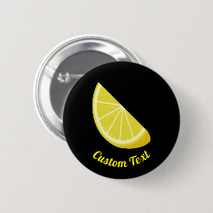 Lemon Slice 6 Cm Round Badge