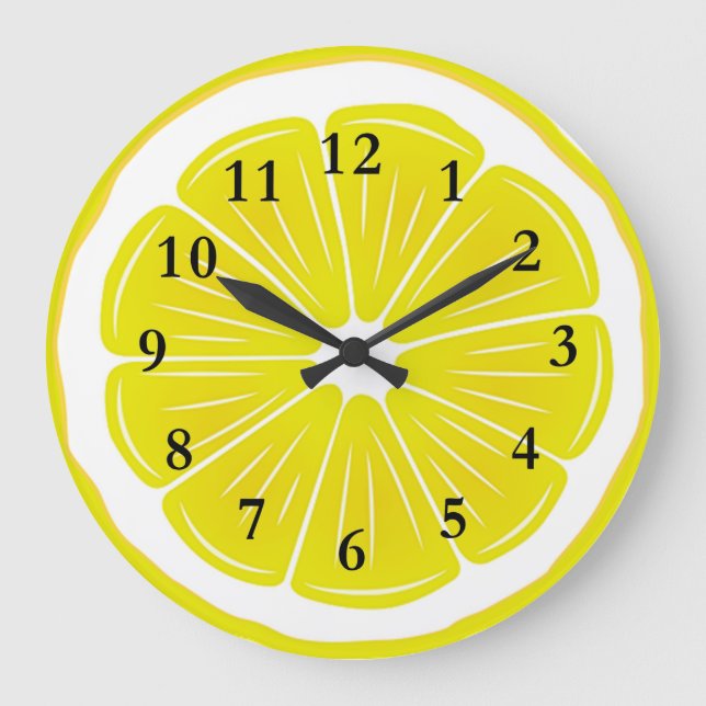 Lemon Slice Acrylic Wall Clock (Front)