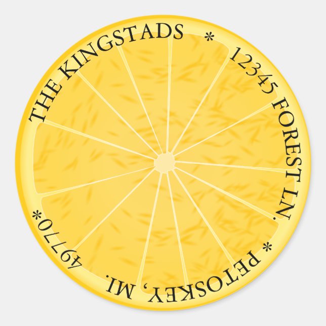 lemon slice address label (Front)
