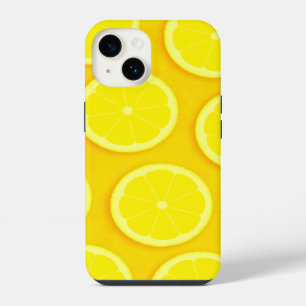 Lemon slice bright yellow graphic iPhone 14 case