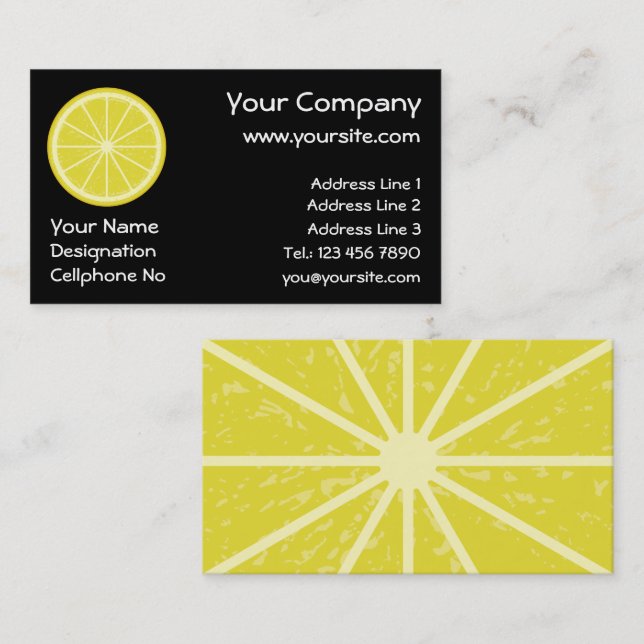 Lemon Slice Business Card (Front/Back)