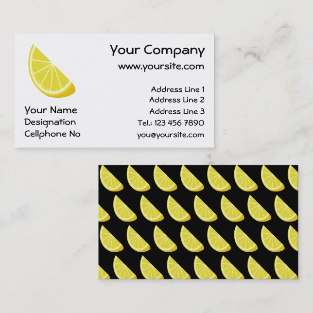 Lemon Slice Business Card (Front/Back)