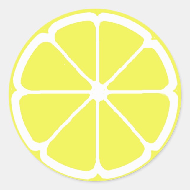 LEMON SLICE by SHARON SHARPE Classic Round Sticker (Front)