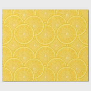 Lemon Slice Citrus Fruit Yellow Wrapping Paper