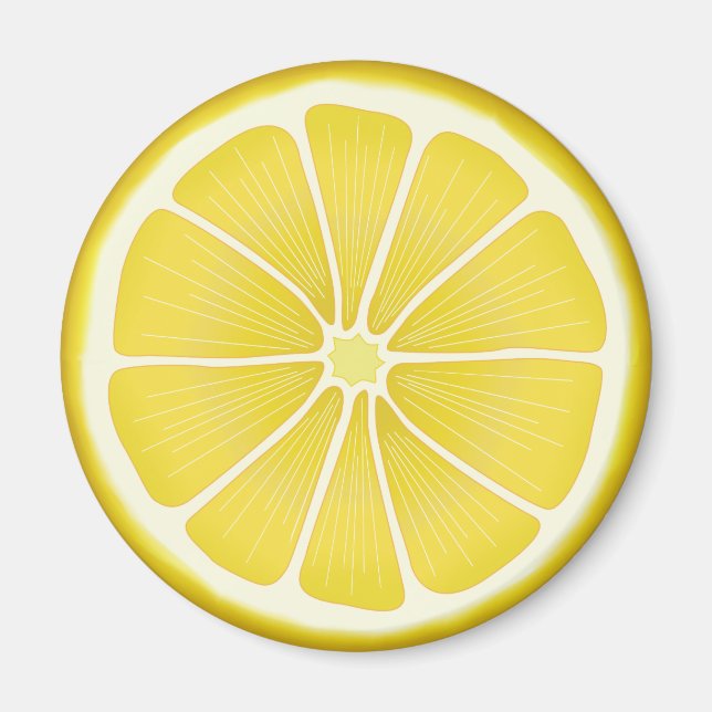 Lemon Slice Citrus Sunshine Magnet (Front)