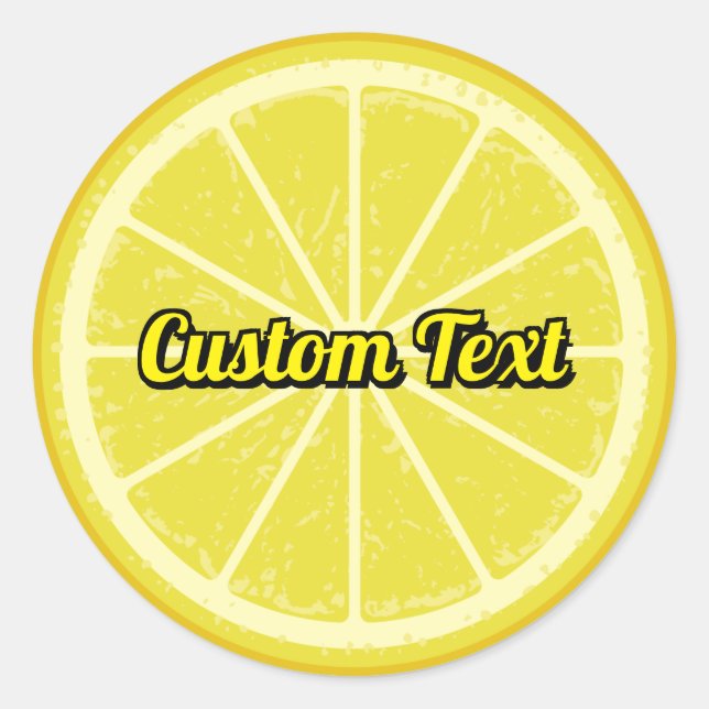 Lemon Slice Classic Round Sticker (Front)
