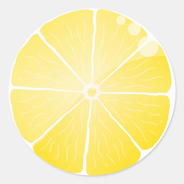 Lemon Slice Classic Round Sticker (Front)