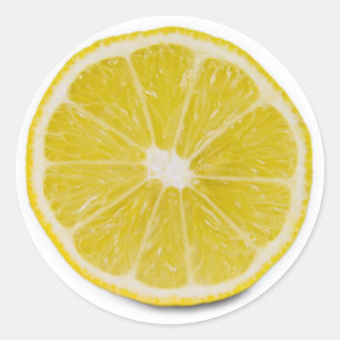 lemon slice classic round sticker
