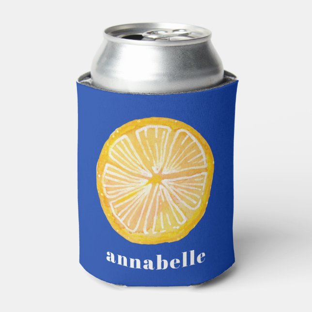 Lemon Slice First Name Can Cooler (Can Front)