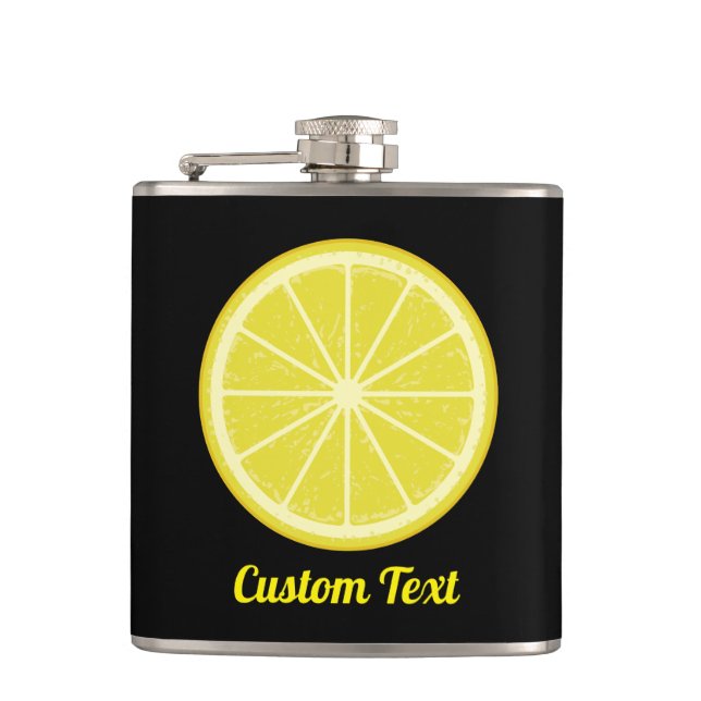 Lemon Slice Hip Flask (Front)