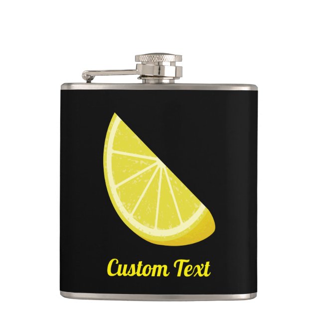 Lemon Slice Hip Flask (Front)