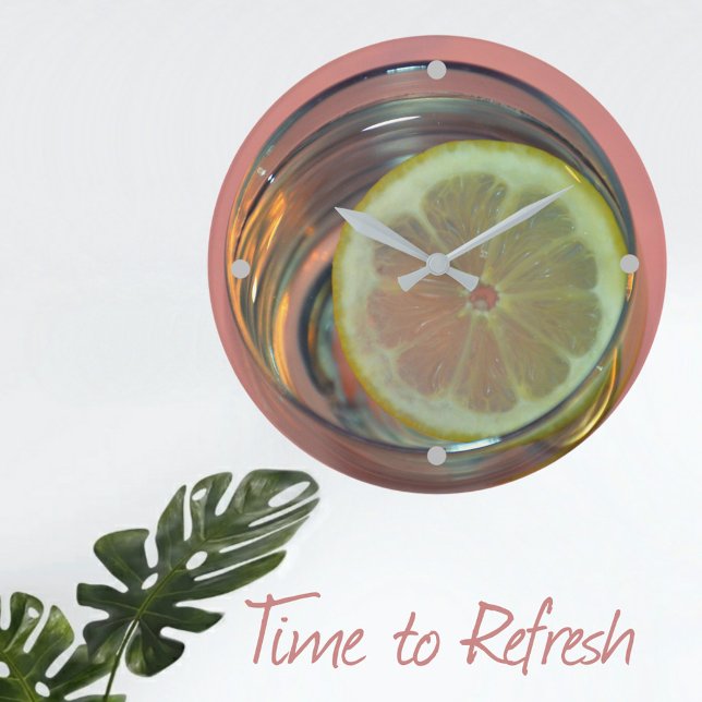 Lemon Slice in Water Time to Refresh Large Clock (Creator Uploaded)