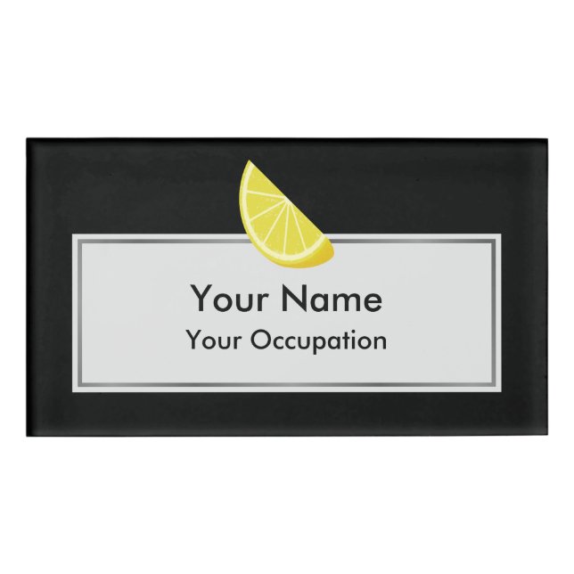 Lemon Slice Name Tag (Front)