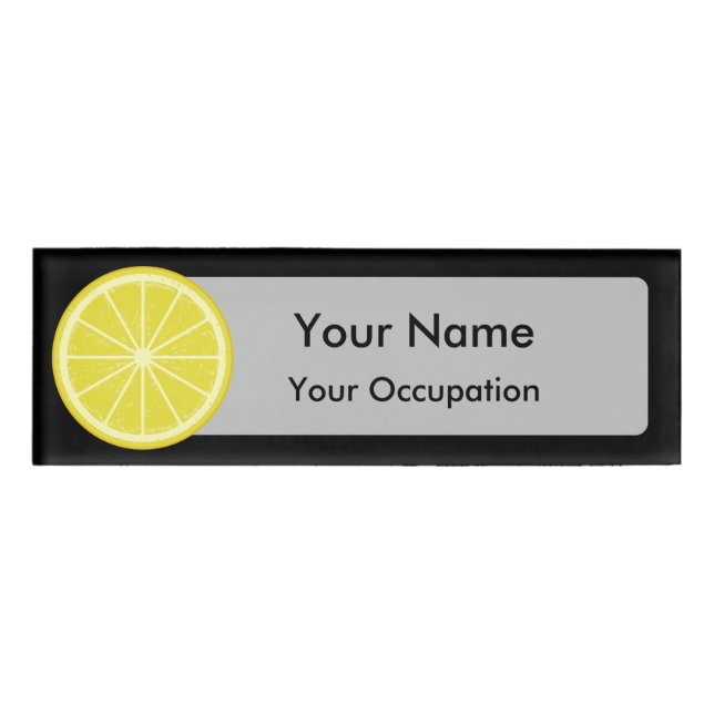 Lemon Slice Name Tag (Front)
