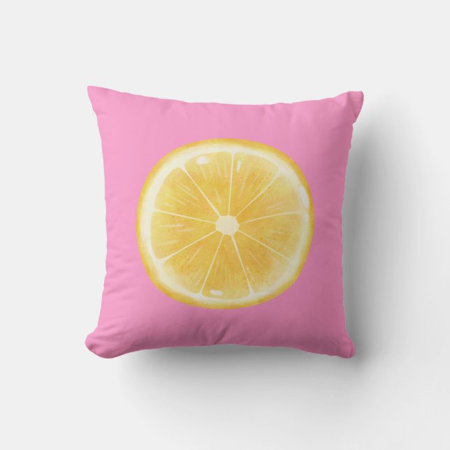 Lemon Slice Print Cushion (Front)