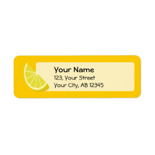 Lemon Slice Return Address Label