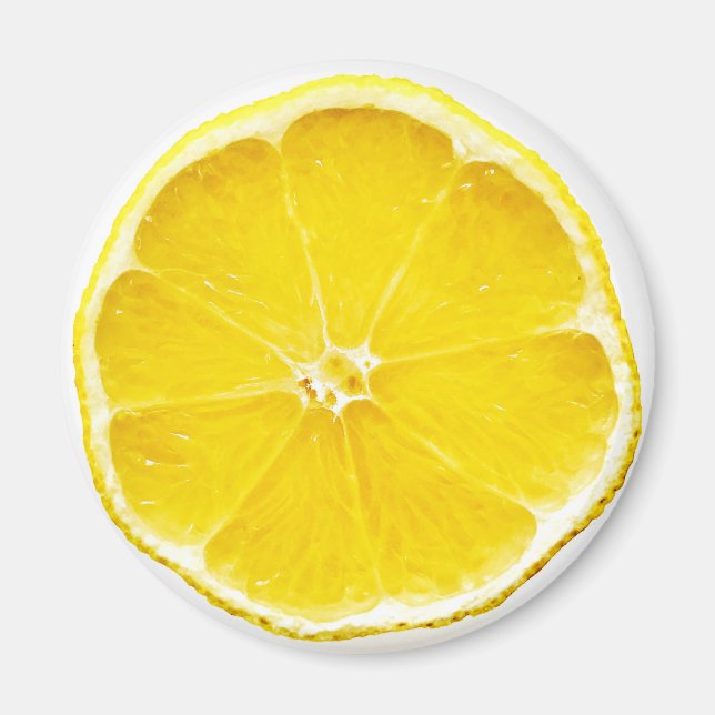 Lemon Slice Round Magnet (Front)
