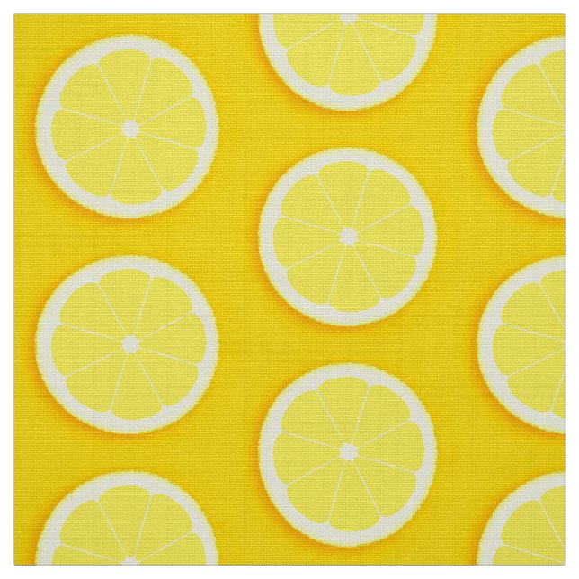 Lemon slice yellow fruits fabric (Swatch)