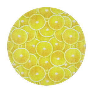 Lemon slices cutting board