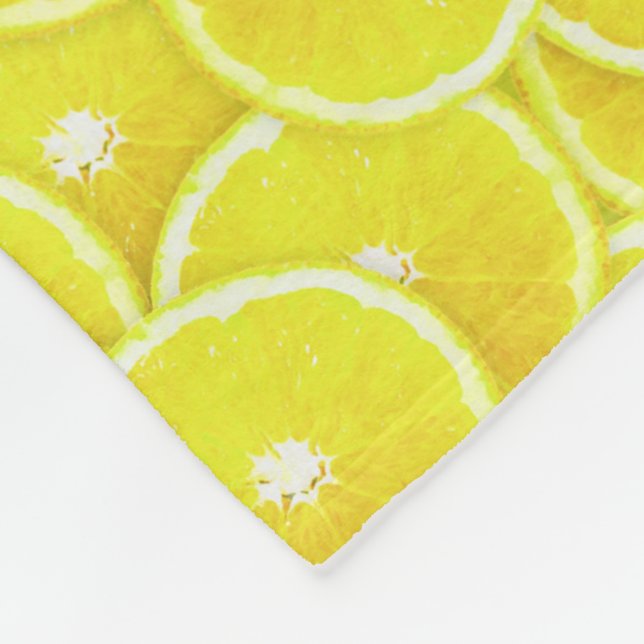 Lemon slices fleece blanket (Corner)