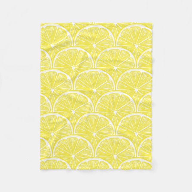 Lemon slices fleece blanket (Front)