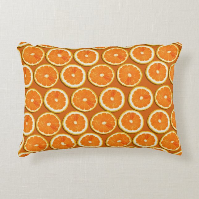 Lemon Slices Pattern Decorative Cushion (Front)