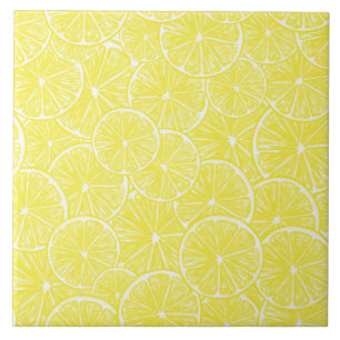 Lemon slices pattern design ceramic tile