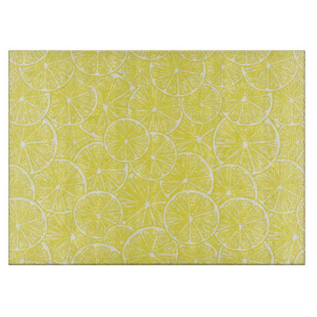 Lemon slices pattern design cutting board (Front)