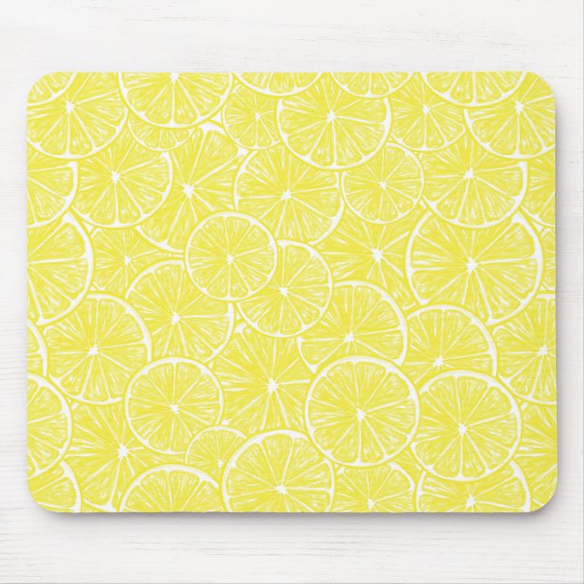 Lemon slices pattern design mouse pad (Front)