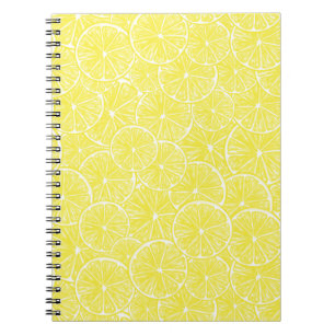 Lemon slices pattern design notebook