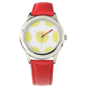 Lemon slices pattern design watch