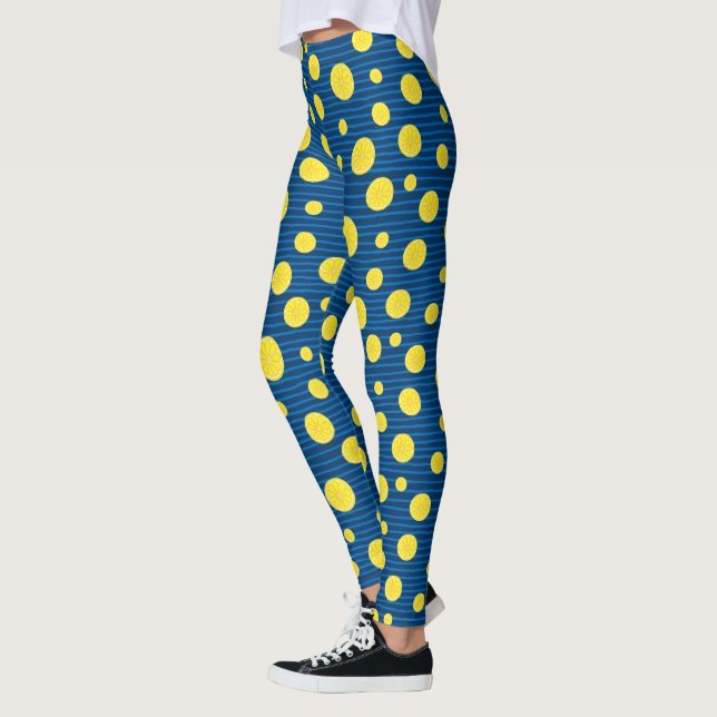 Lemon slices pattern leggings (Left)