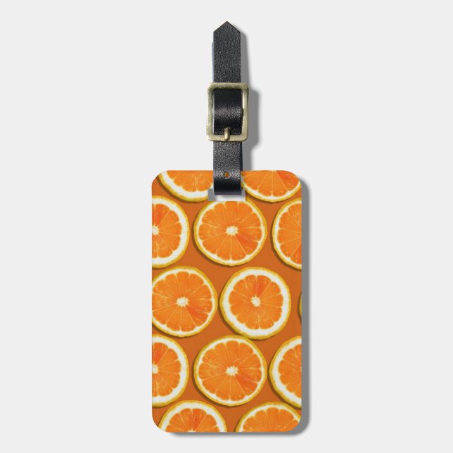 Lemon Slices Pattern Luggage Tag (Front Vertical)