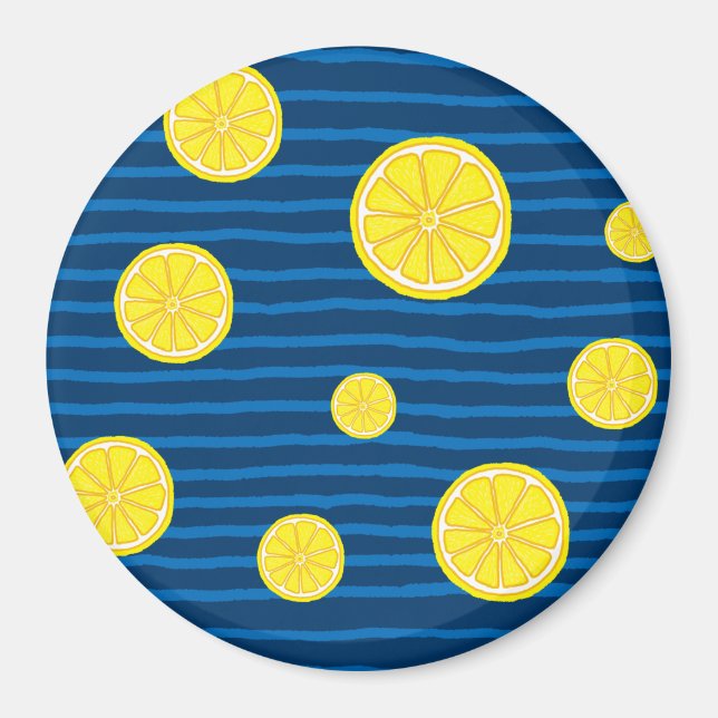 Lemon slices pattern magnet (Front)