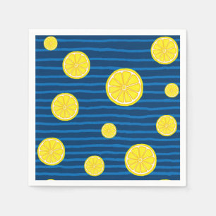 Lemon slices pattern napkin