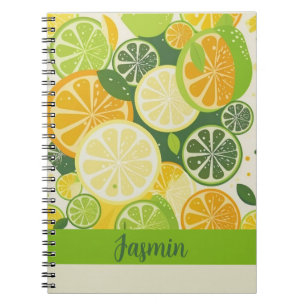 Lemon Slices Pattern Notebook