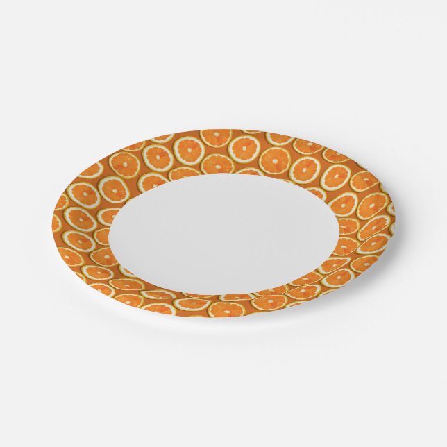 Lemon Slices Pattern Paper Plate (Angled)