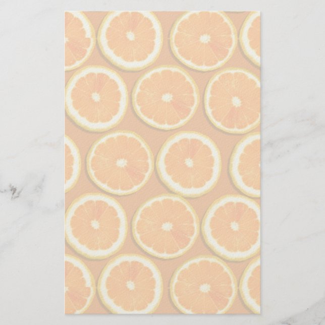Lemon Slices Pattern Stationery (Front)