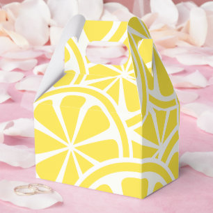 Lemon Slices Pattern Summer Party Favour Box